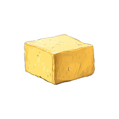 butter hand drawn illustration
