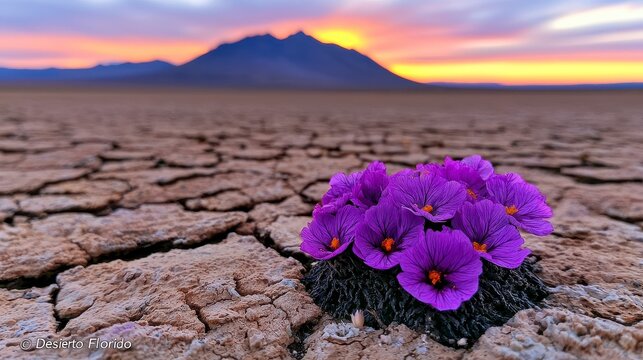 The Atacama Desert blooms spectacularly with flowers after rare rain, creating a breathtaking natural panorama.