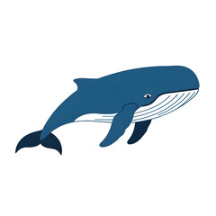 Fototapeta premium Majestic blue whale gracefully swims through ocean depths, symbolizing marine life and nature's wonder