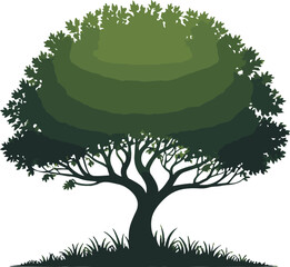 Obraz premium simple flat style tree design