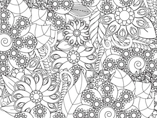 Flower coloring for relaxation for adults and kids and kdp 