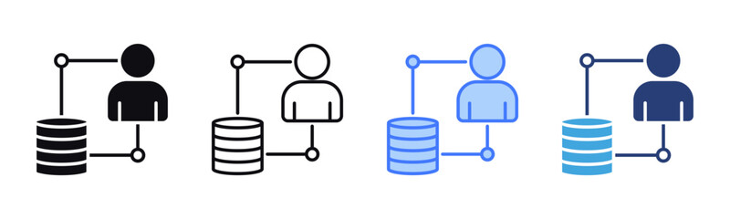 Employee Database icon sheet multiple style collection