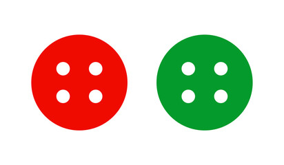 shirt button icon vector design red and green color