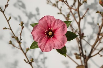 Obraz premium Pink Adenium Blossom in a Sunny Setting