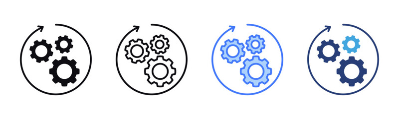 Integration icon sheet multiple style collection