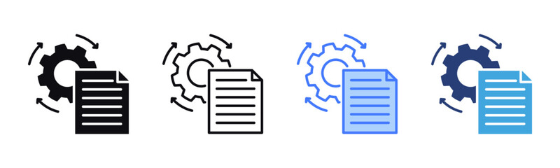 Workflow Automation icon sheet multiple style collection