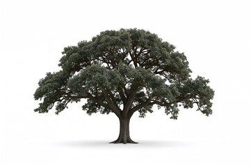 Obraz premium Lone tree against a white backdrop