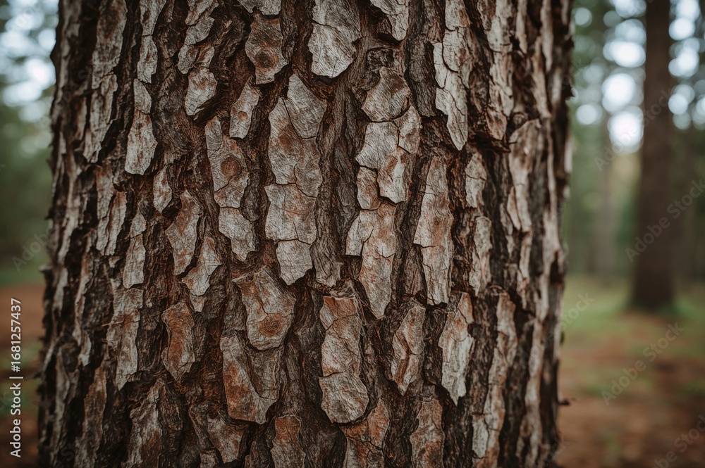 Poster abstract wood texture featuring tree patterns and natural forest lines