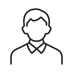 People Avatars single icon in line style, ideal for business presentations, corporate design elements, infographics, fashion blogs, editable stroke.