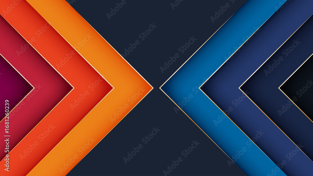 Canvas Prints abstract colorful blue orange background with striped geometric design and modern digital pattern