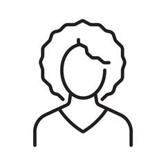 People Avatars single icon in line style, ideal for business presentations, corporate design elements, infographics, fashion blogs, editable stroke.