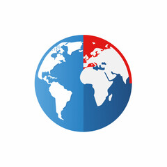 Simple Earth Globe Showing Hemispheres