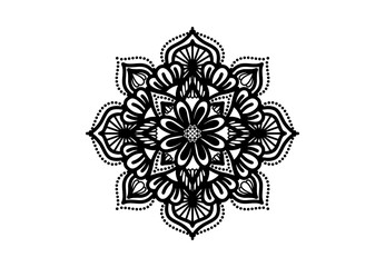 Black Elegant Aesthetic Mandala 