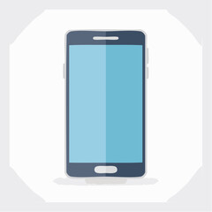Sleek smartphone with vibrant blue screen, perfect for app design mockups or mobile technology promotions. Ideal for showcasing UI, UX, and responsive web design on a modern device