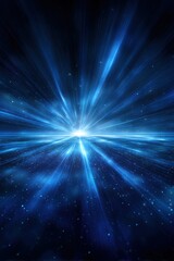 Fototapeta premium Blue Light Speed Abstract Background Showing Motion Through Space Perspective View Sci-Fi Theme