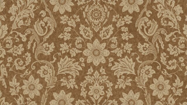 Vintage paisley seamless textile pattern with muted dusty hues