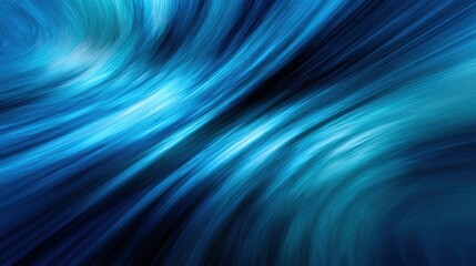 Flowing Abstract Blue Water Waves Motion Blur Background Texture Close Up Shot Modern Art