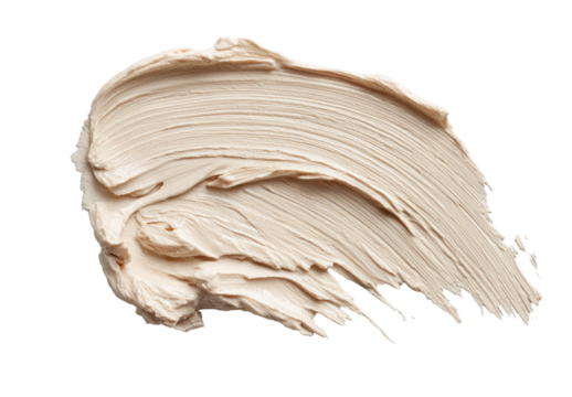 Light beige cosmetic cream smudged, brushstrokes