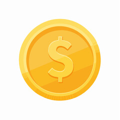 Obraz premium Shiny gold coin with a dollar sign glittering, representing wealth, prosperity, and financial success for business and personal use in financial reports and investment promotions