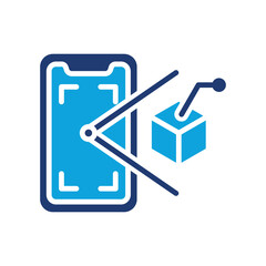 Augmented Reality glyph color icon