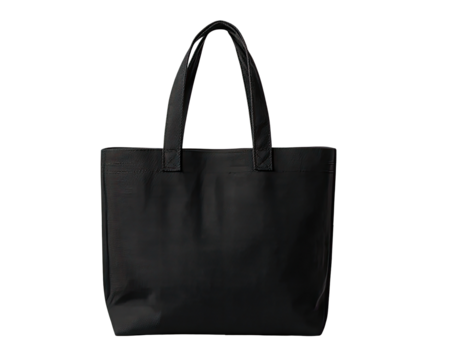 Black tote bag, simple and classic design
