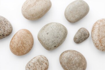 Fototapeta premium Multiple river rocks serve as a foundation to avoid muddy terrain, creating an elegant abstract backdrop.
