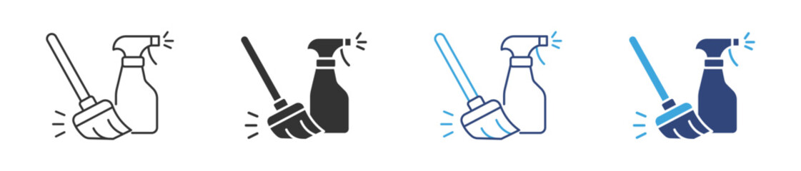 Cleaning service icon set, Cleaning housekeeping and hygiene icons, cleaning items icon, vector illustration.