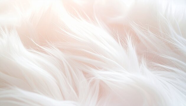 Soft white feathers creating a delicate texture with subtle pink hues, evoking a sense of purity and gentle comfort in a closeup shot.