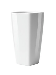 White, hexagonal, short, sturdy tumbler