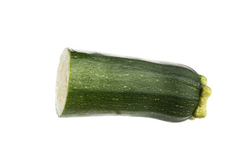 Piece of fresh zucchini isolated on white