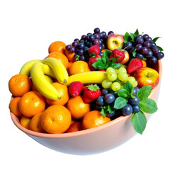 fruits on a plate with transparent background PNG and JPEG image