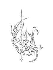 cybersigilism tattoo design for body