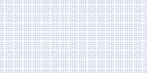 Abstract geometric seamless pattern with squares, lines, arrows, grid. Simple minimal blue and white vector texture. Subtle background with cubic lattice, net, tiles. Repeating design for decor, print