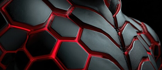 Futuristic suit with hexagonal lights