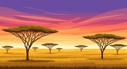 Obraz premium Forest Vector Background Collection with Nature Landscapes