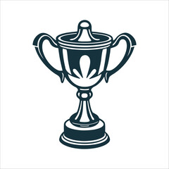 Elegant Trophy Cup Icon, Wimbledon Style Trophy cup Wimbledon style