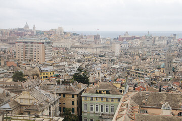 Fototapeta premium The panorama of Genoa, Italy