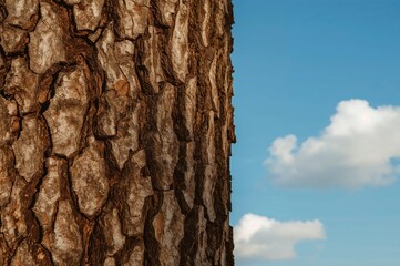 Cracked bark texture of a mahogany tree as a backdrop