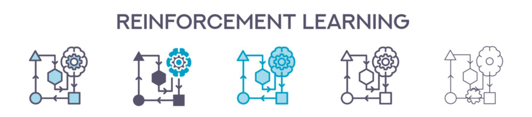 Obraz premium Reinforcement Learning Icon Pack For Graphic Design - Multiple Styles