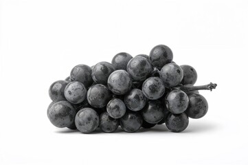 Black and White Photo of Single Grape Cluster