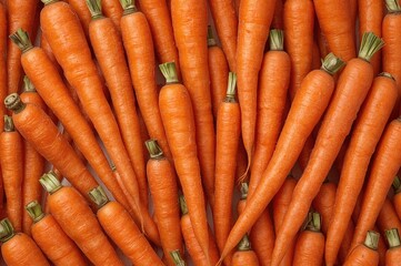 Organic carrots freshly washed with natural patterns