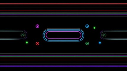 Neon lines and shapes abstract design