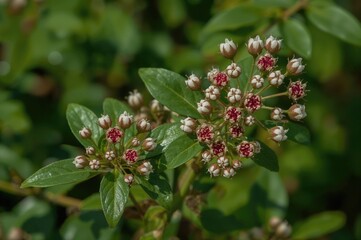 Flowers of lingonberry in the polar areas of northern territories