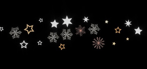 Beautiful winter design with stars and snowflakes. Perfect for holiday cards, websites, and more!