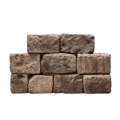 Obraz premium Stacked light brown stone blocks. A section of rustic wall