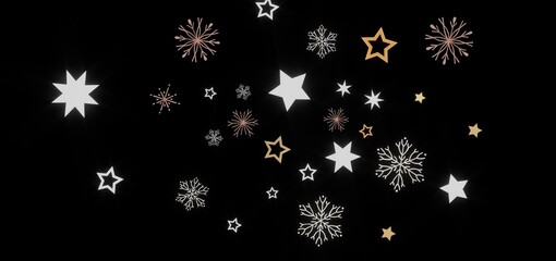 Festive winter background with stars and snowflakes. Perfect for Christmas, holidays, and winter themes.