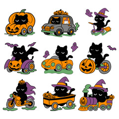 Cute Halloween pumpkin car stickers
