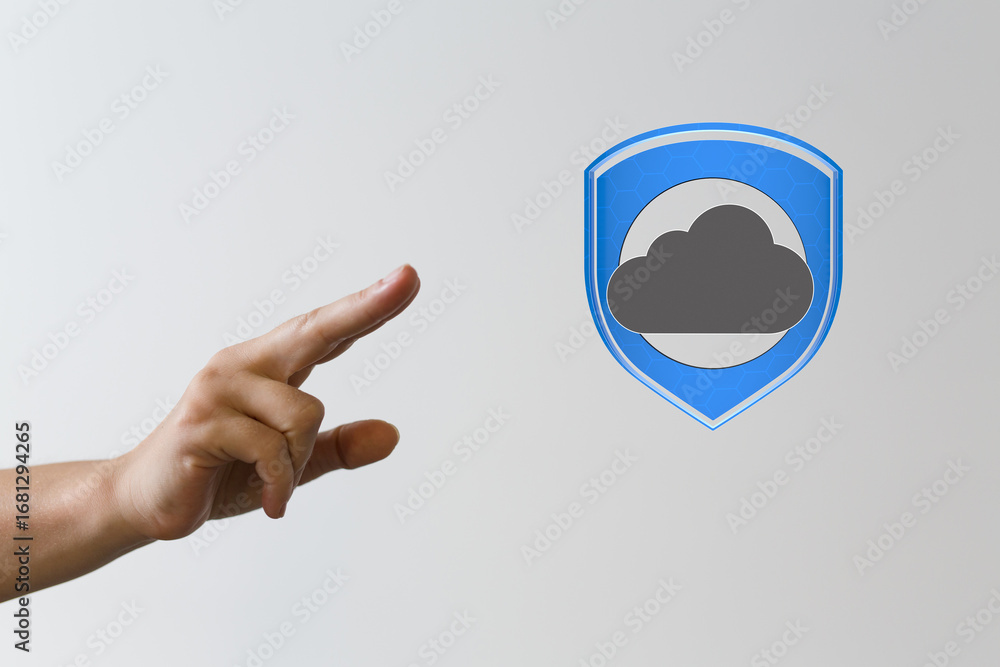 Poster Secure your data with robust cloud security.  Protect sensitive information.