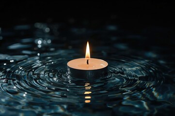 Contemplation by a flickering flame