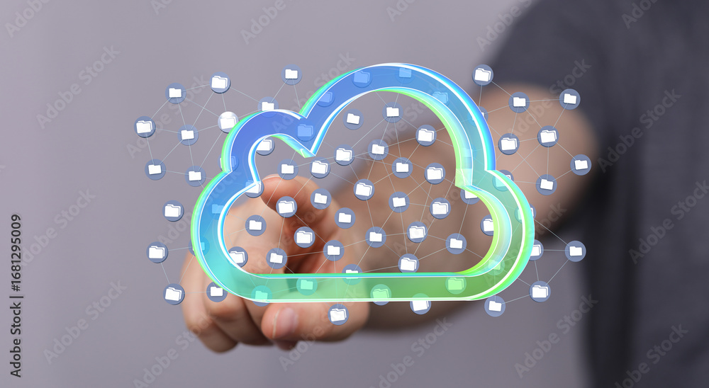 Aufkleber access and manage files securely with our cloud solution. enhanced collaboration and data protection